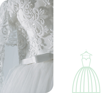 wedding dress close up